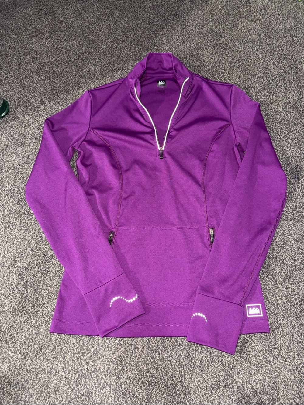 REI Women’s Purple Running Jacket XS Full Zip Athletic Workout Lightweight